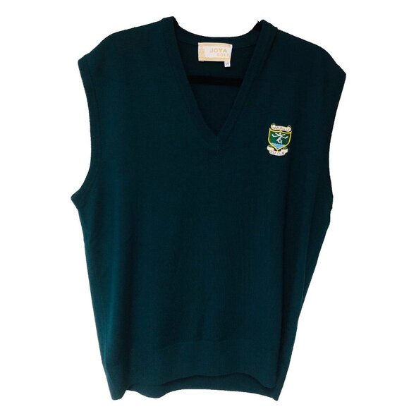 Joya Golf Green Wool Vest Mens 56 US 46 XXL Waterville Golf Club Preppy